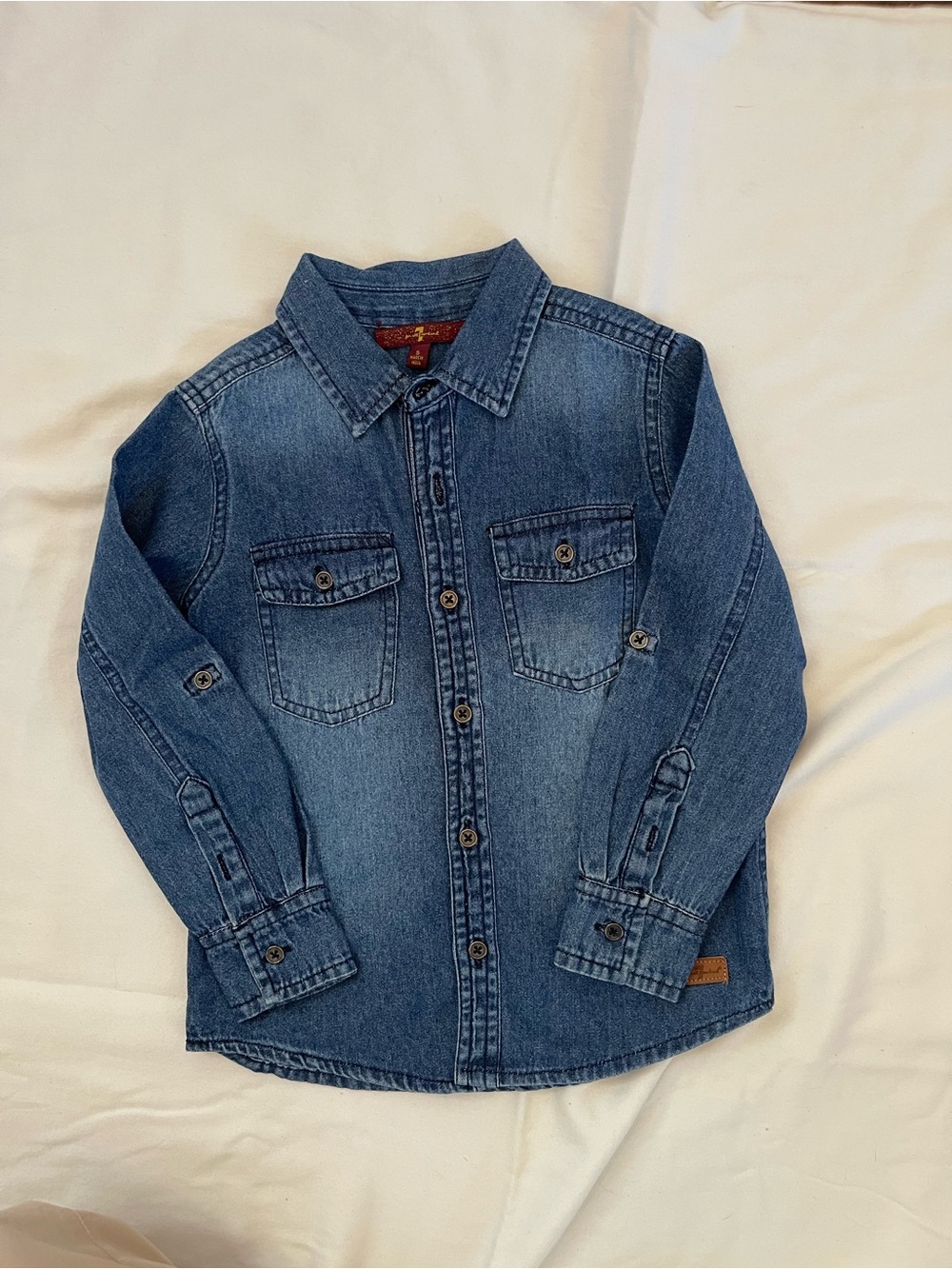 7 For All Mankind Light Blue Denim Shirt